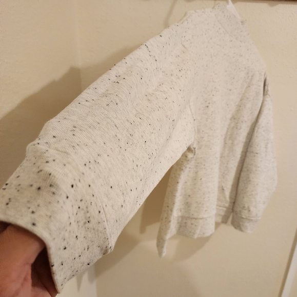 Madewell Speckled Light Gray V-Neck Sweater - Picture 9 of 10